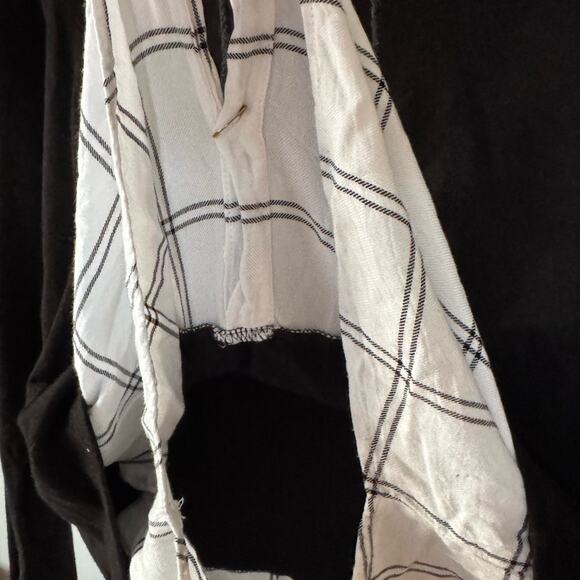 Generation Love Plaid Layered Black Hoodie - S Grunge WhimsiGoth - Picture 6 of 6